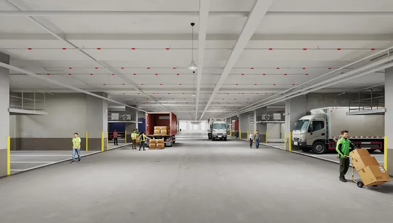 Artist's impression of the 16-metre driveway serving the production units