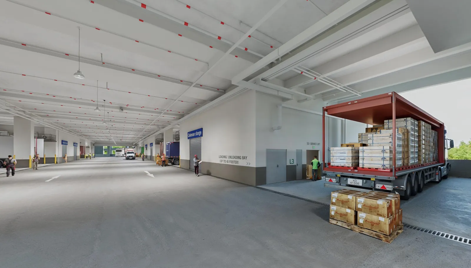 Artist's impression of a 40-footer loading bay