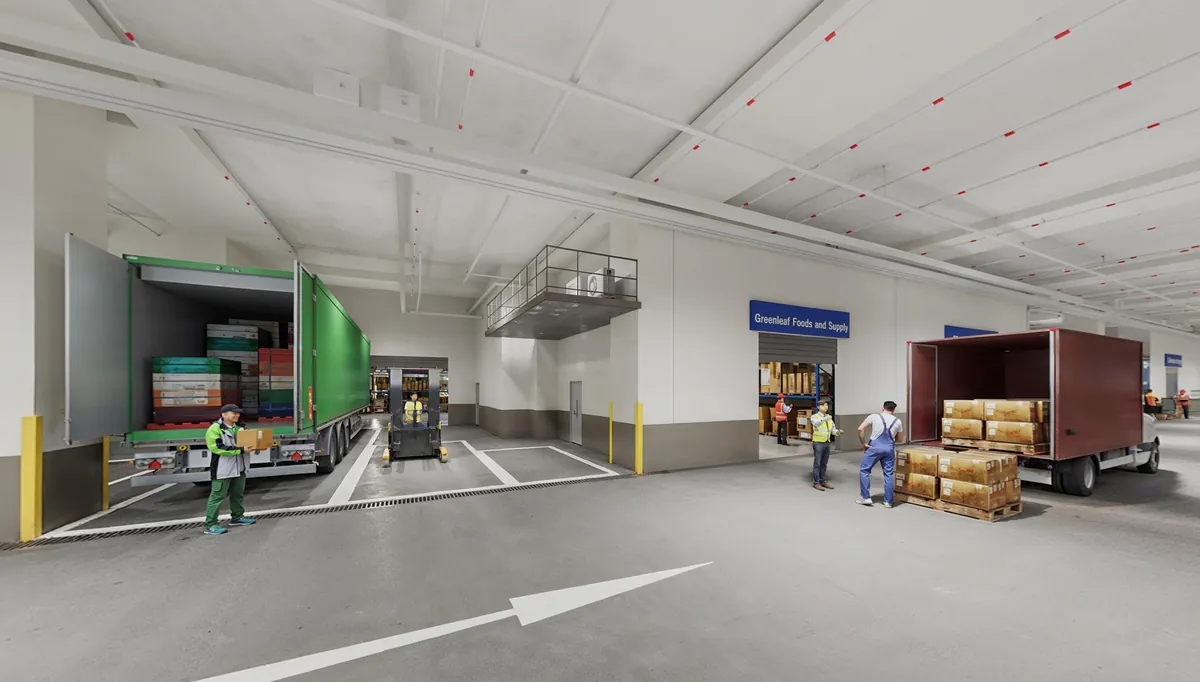Artist's impression of the common loading bays