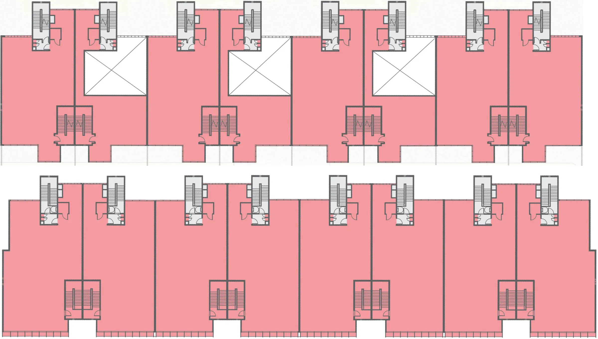Gourmet Xchange Heritage Terrace unit key plan, 2nd and 3rd storey B1 (Food) levels of the 8 terrace units