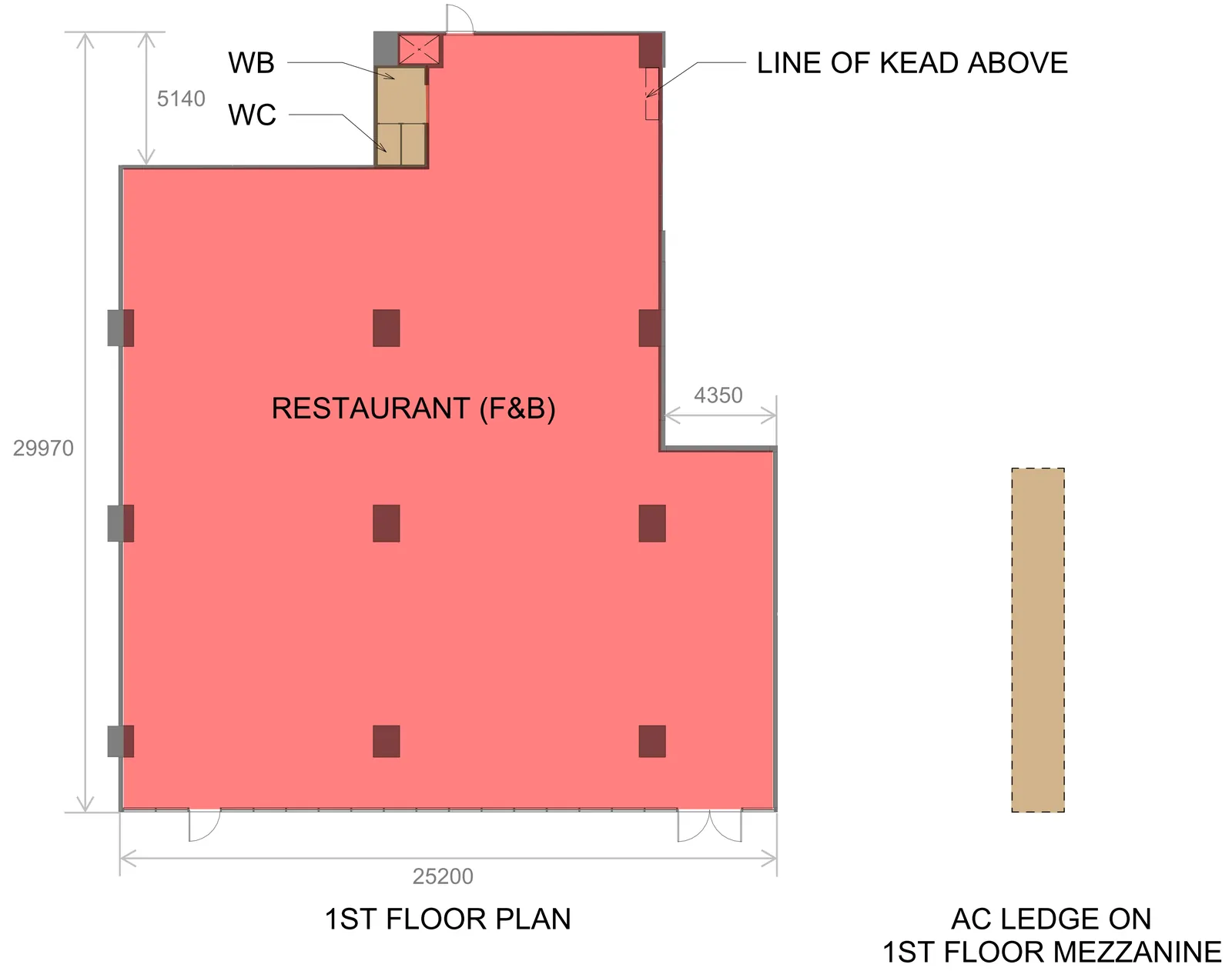 Gourmet Xchange riverfront restaurant layout